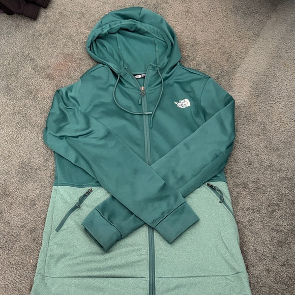 The North Face Tops - The North Face Green Full-Zip Jacket